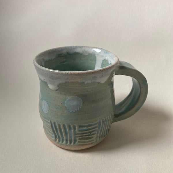 Handmade stoneware small espresso mug 