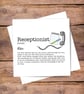 Receptionist Personalised Definition Card - birthday, thank you, good luck