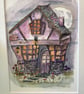 The moon and toadstool watercolour cottage 