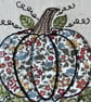 Liberty Textile Pumpkin Card: Embroidered Linen - Image 2