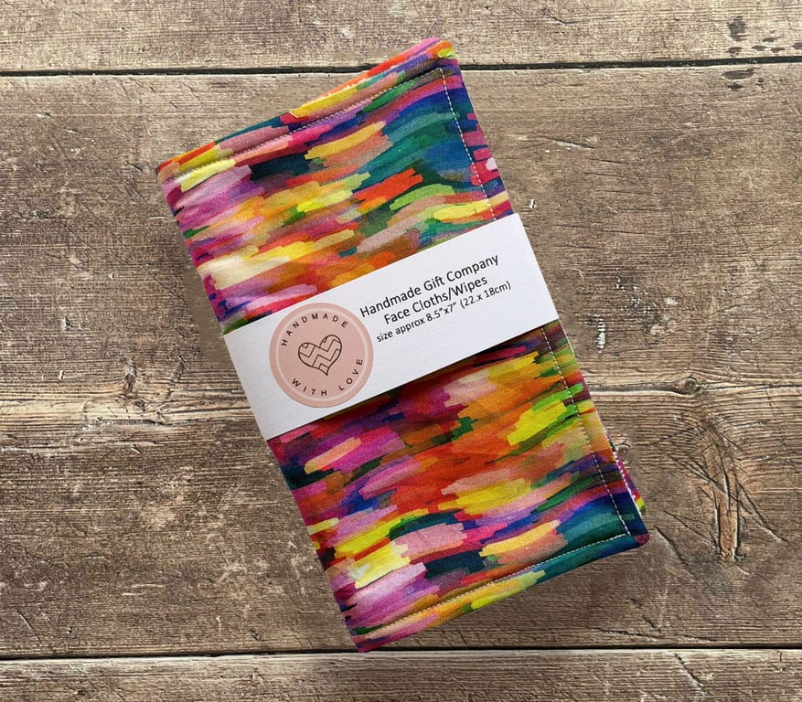 Handmade 2 Pk Face Wipes, Face Cloths, Face Flannels, Eco-Friendly Wipes-FCW41