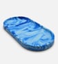 Large Blue Marbled Oval Decorative Tray, Jewellery and Diffuser Display - Image 3