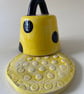  Mini yellow polka dot ceramic cloche.  - Image 5