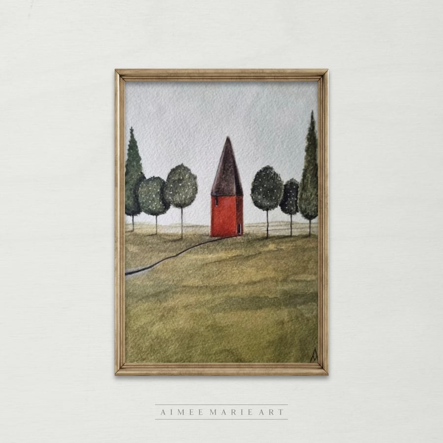 Original Painting - Naive Art - Fairytale Folk Illustration - Unframed 