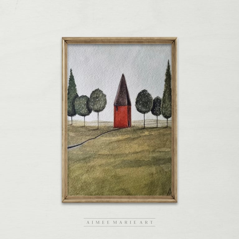 Original Painting - Naive Art - Fairytale Folk Illustration - Unframed 