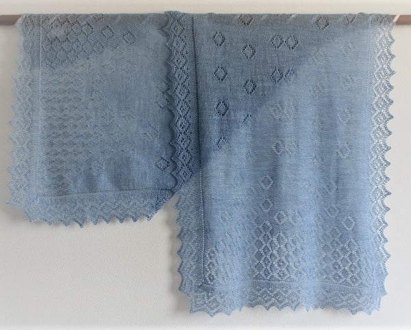 Light Blue Merino Wool Scarf