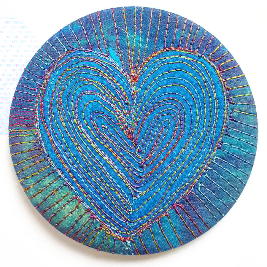 Large Pocket Mirror Handbag Accessories Colourful Free Machine Embroidery