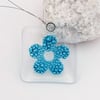 Fused Glass Bubbly Flower Hanging - Handmade Glass Suncatcher