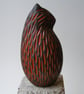 Carved raku glazed cat - Image 4