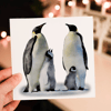 Penguin Birthday Card, Penguin Custom Birthday Card, Personalized Penguin Card