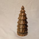 Wood turned Zebrano Christmas tree
