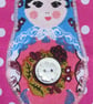 Pink Russian Doll Needle Case - Image 3
