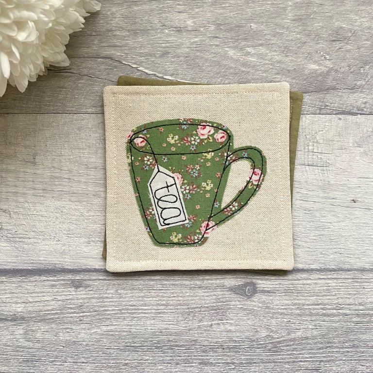 Floral tea coaster, tea gift