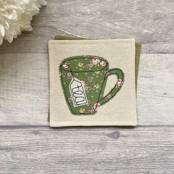 Floral tea coaster, tea gift