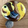 Hand painted rock duck