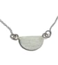 handmade sterling silver semi circle pendant - Image 4