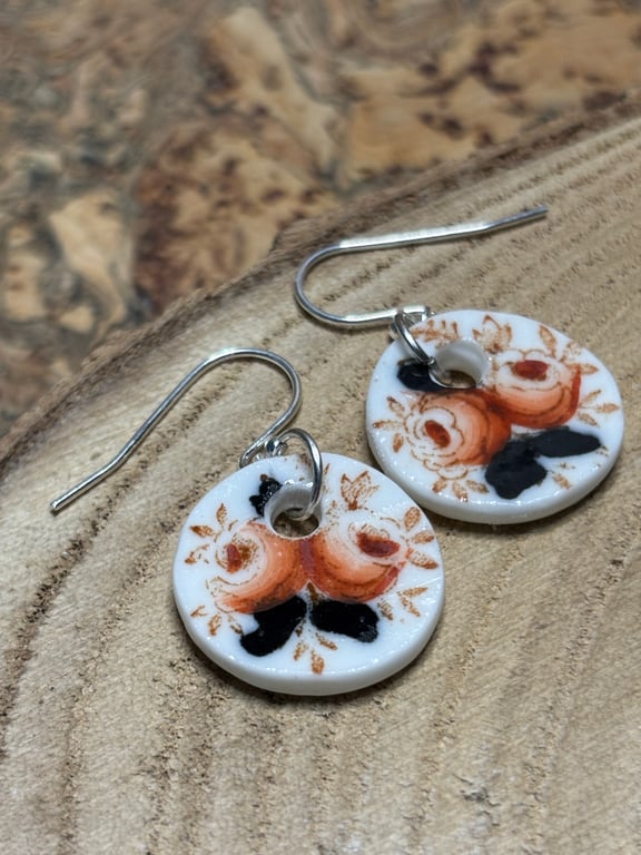 Handmade Drop Earrings, Unique, sustainable Jewellery Ceramic Christmas Gifts