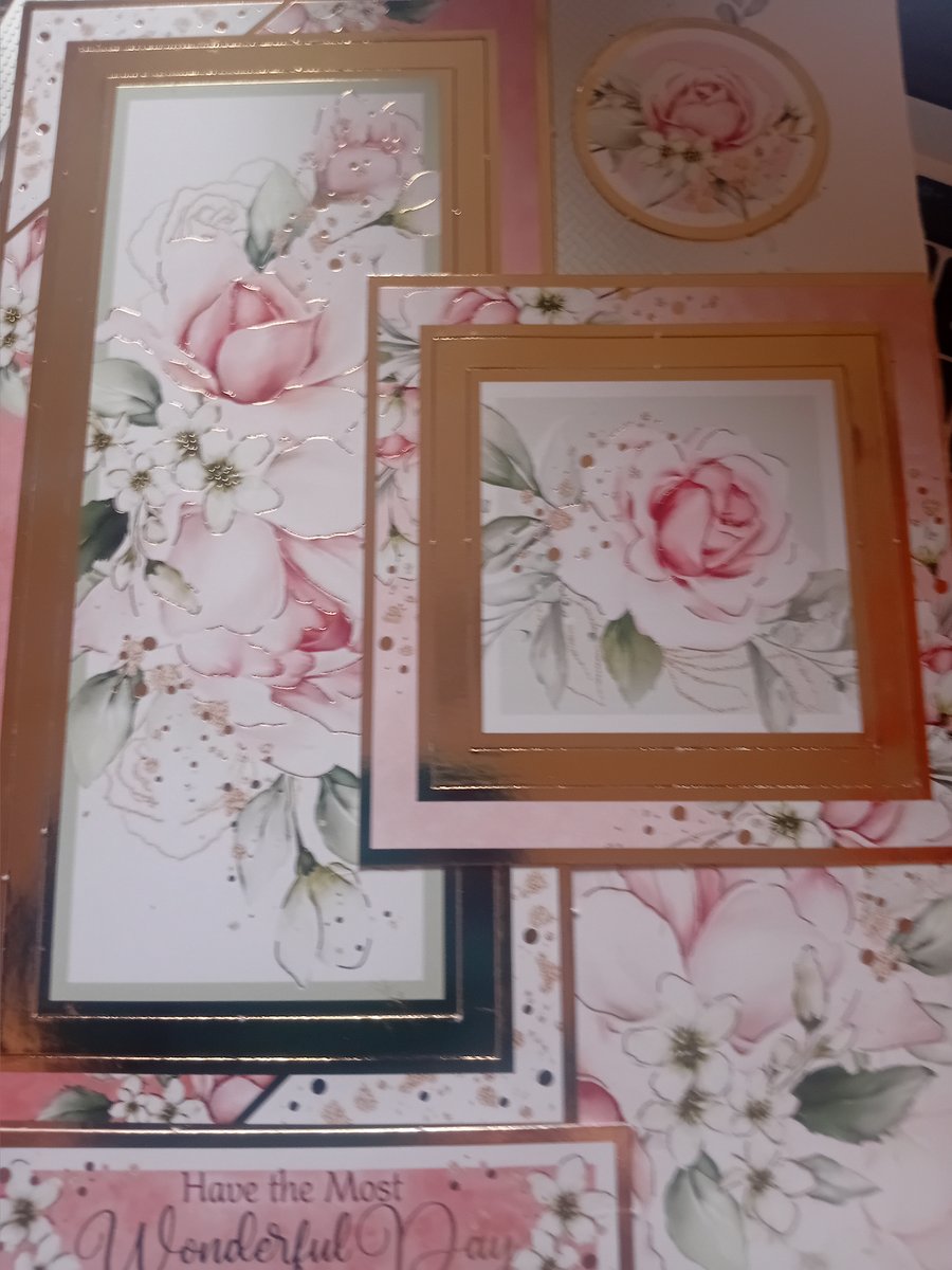 Roses Luxury Birthday Greetings Card handmade