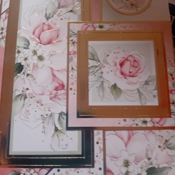 Roses Luxury Birthday Greetings Card handmade