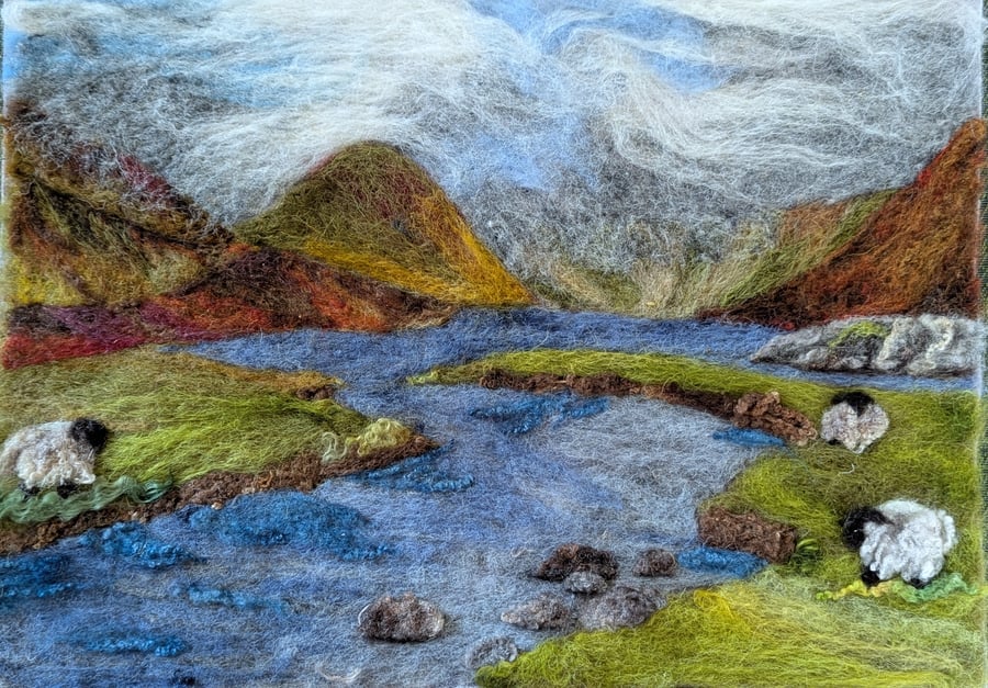 Herdwicks in a stormy Wasdale