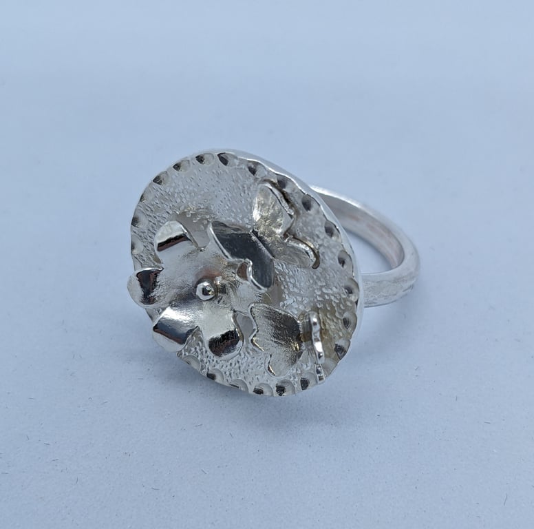 Silver dress ring, Butterfly jewellery, Butterfly ring