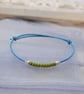 Friendship Bracelet-Double set Turquoise with green beads - Image 4