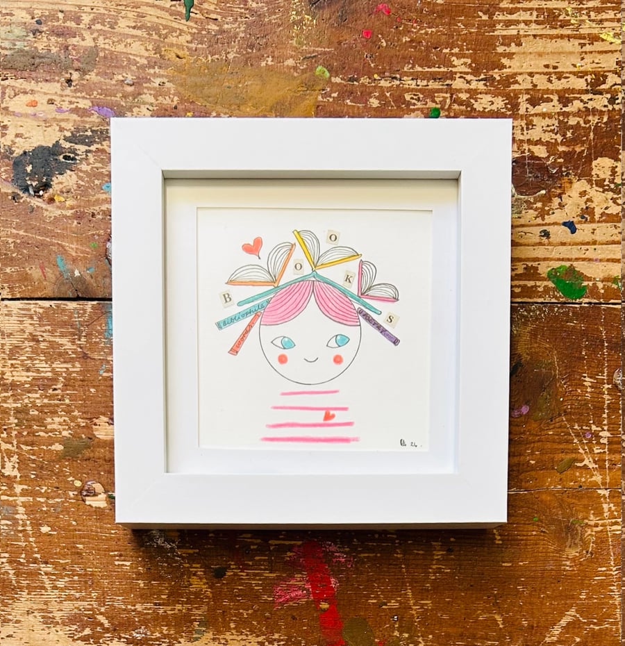 Libby - Framed Original Mini Illustration 