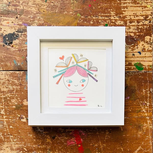 Libby - Framed Original Mini Illustration 