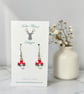Charm Earrings - Mini Red Toadstool - Image 1