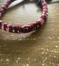 Handmade Red, Black & White Woven Friendship Bracelet - Adjustable - Image 3