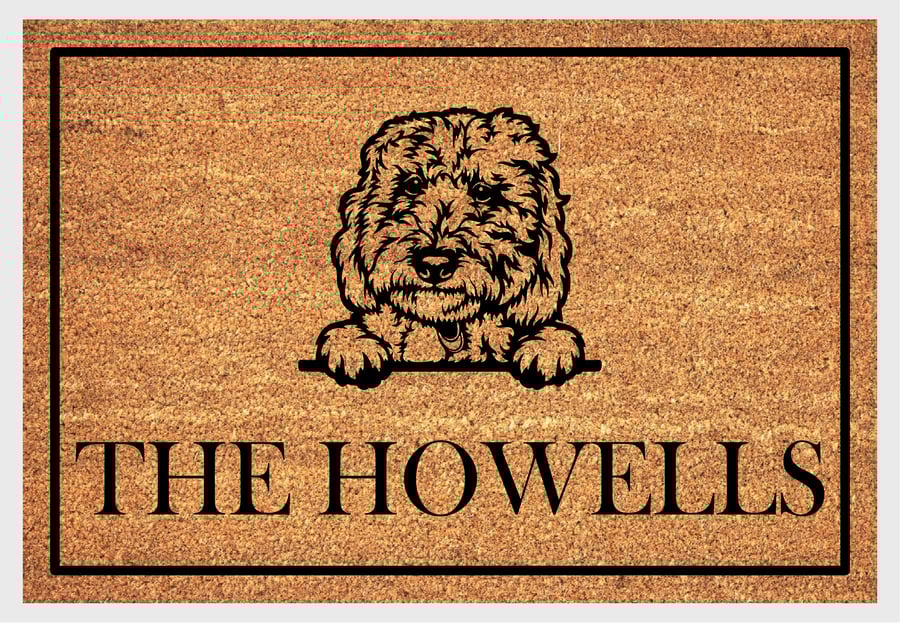 Goldendoodle Door Mat - Personalised Goldendoodle Welcome Mat - 3 Sizes