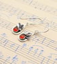 Botanical Carnelian Earrings, Sterling Silver Leaf Earrings, Silver Drop Earring - Image 7