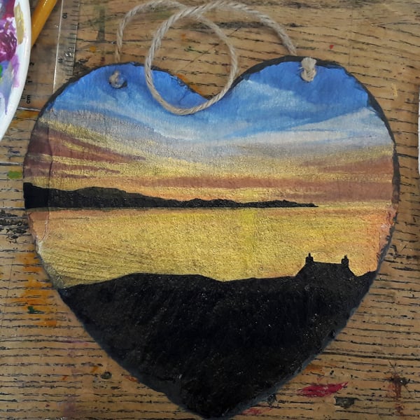 Large Slate Heart - Coastal Croft