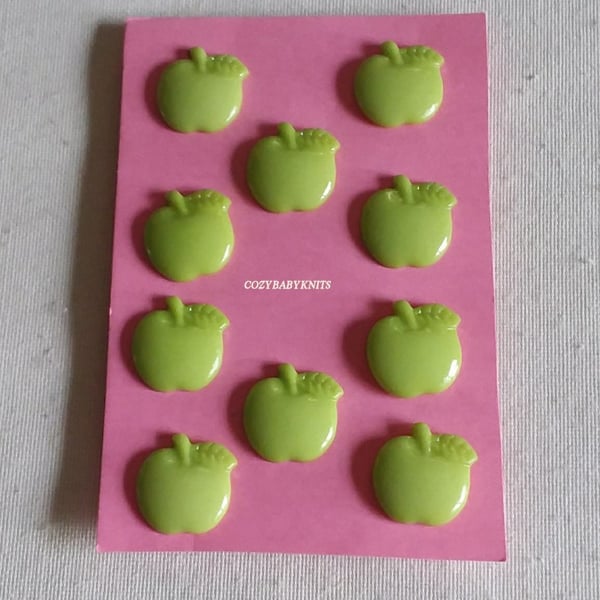 Green apple buttons