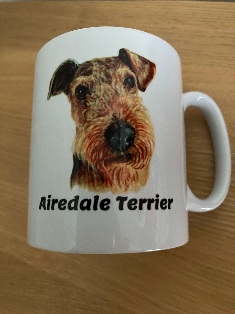 Airedale Terrier Design  Mug ,coffee mug ,dog design. Free P&P