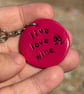  Live, Love, Wine Pebble Keyring  - Image 3