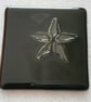 Black fused glass coasters with gold star - Image 4