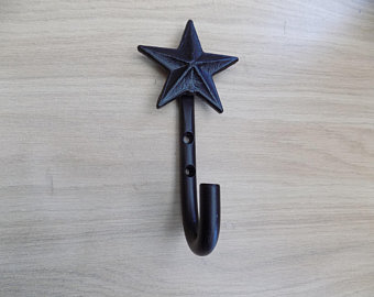 Star Coat Hook.........................Wrought Iron (Forged Steel) Free Fittings