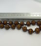 Handmade necklace with handmade brown and purple lampwork glass beads - Image 2
