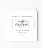 Personalised 2nd Anniversary Card – Cotton Anniversary for Husband or Wife