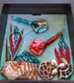 Tropical Rays Mini Beaded Box Frame Art - Image 3