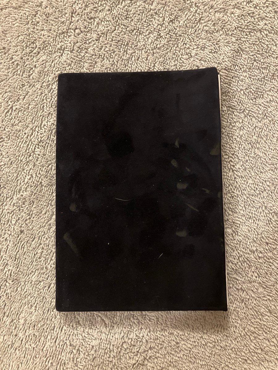 A6: Softcover - Black coloured Suede Leather bound Notebook - FREE SHIPPING