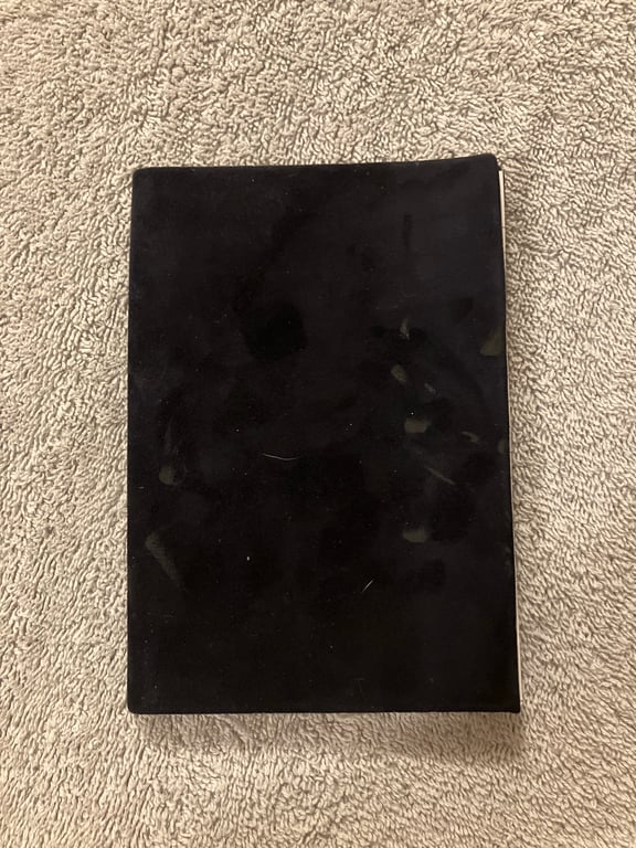 A6: Softcover - Black coloured Suede Leather bound Notebook - FREE SHIPPING