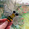 Bee Stained Glass Suncatcher - Handmade Hanging Decoration