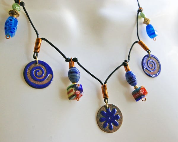 Spiral & Flower Necklace