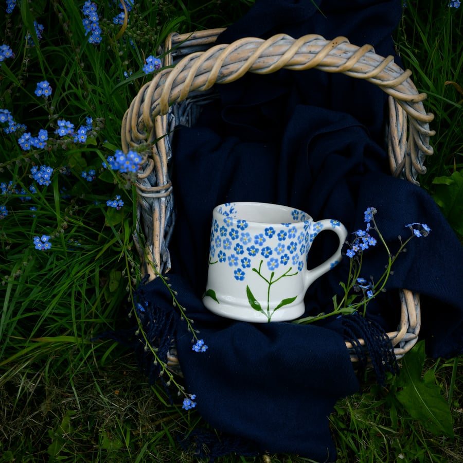 Forget-me-not Country Mug - Hand Painted
