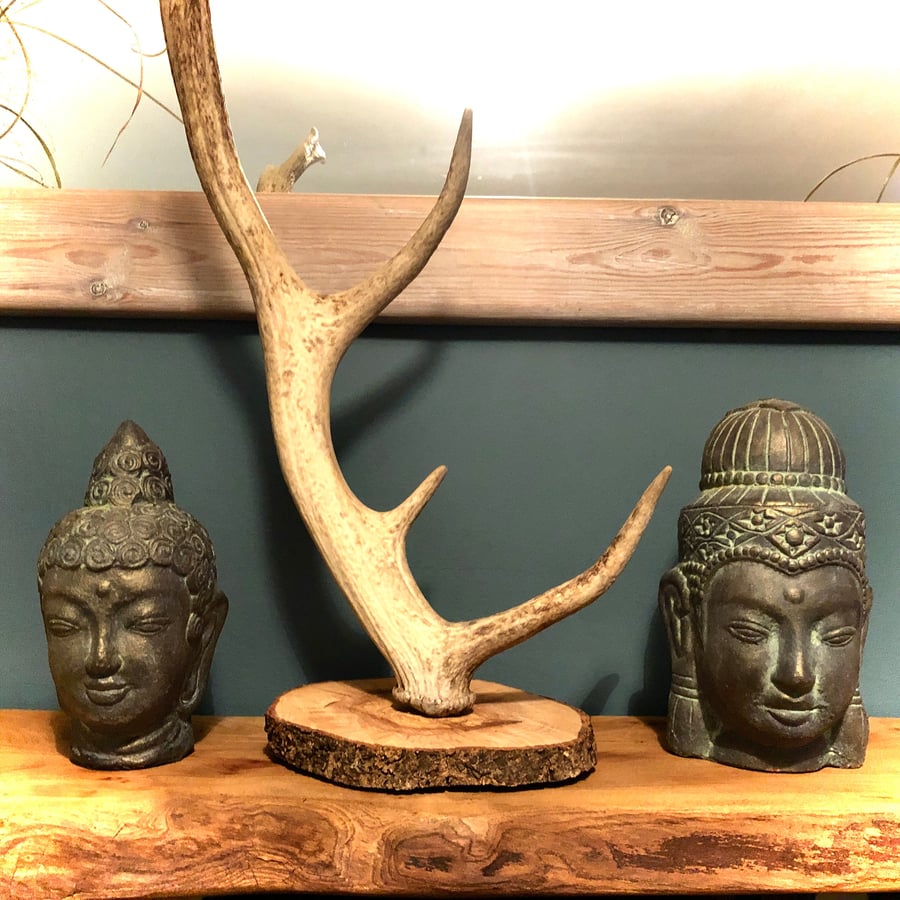 Knowledge and Wisdom - Pair of Buddha Head Ornaments 