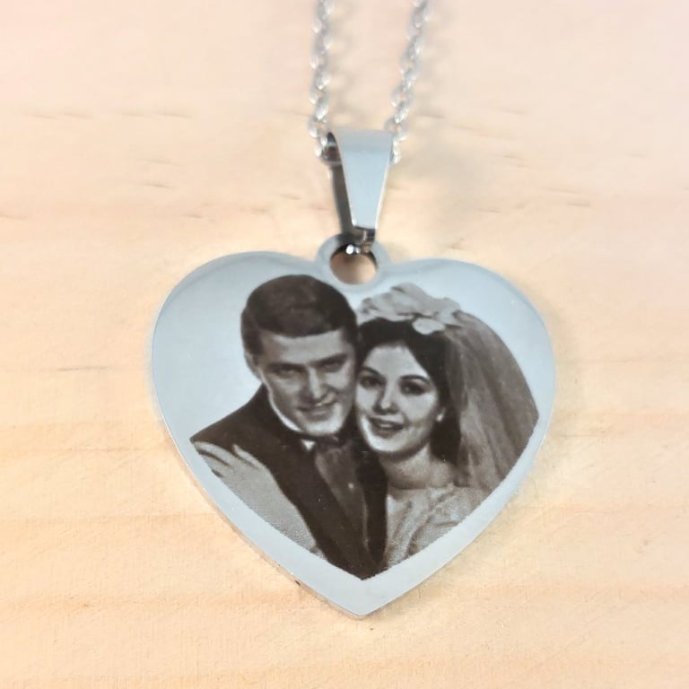 Personalised Engraved Multi Shaped Necklace - Photo Engraved