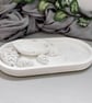 White Autumn Leaf & Pinecone Set with Tray - Image 1