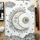 Celestial Moon Original Artwork